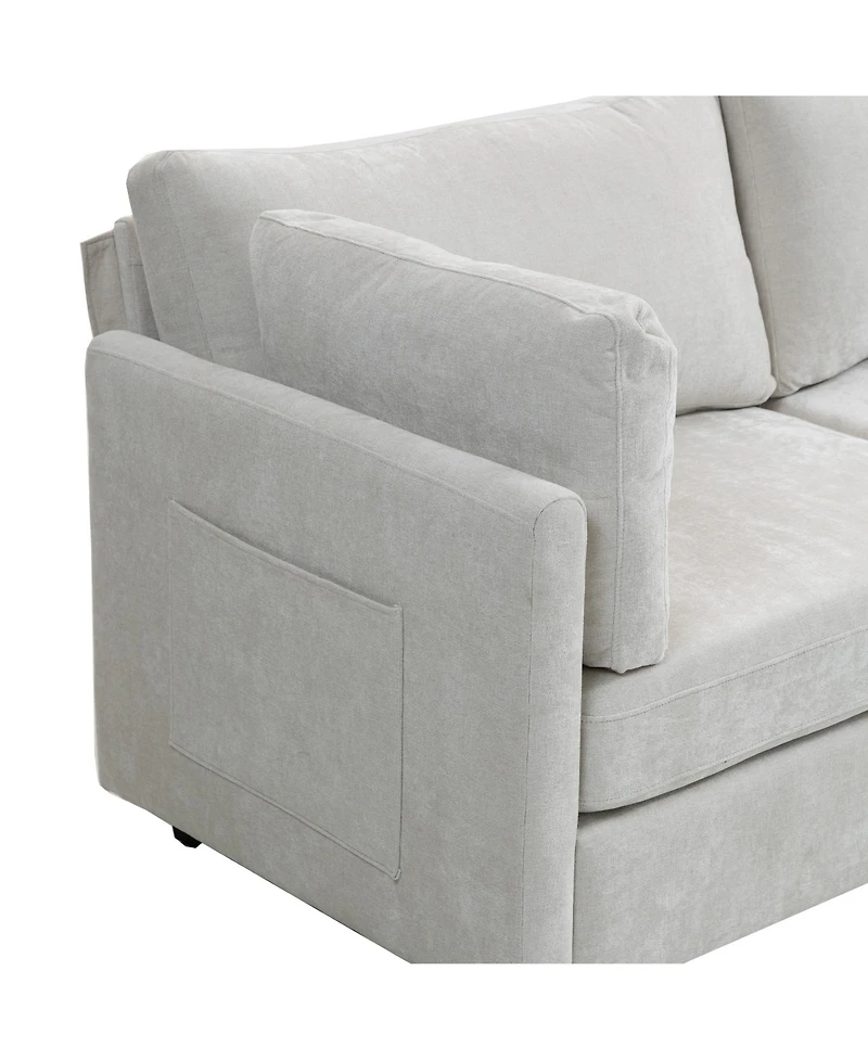 Streamdale 111.42x32.28" 3-Seater Chenille Sofa - Comfy, Cloud-Soft