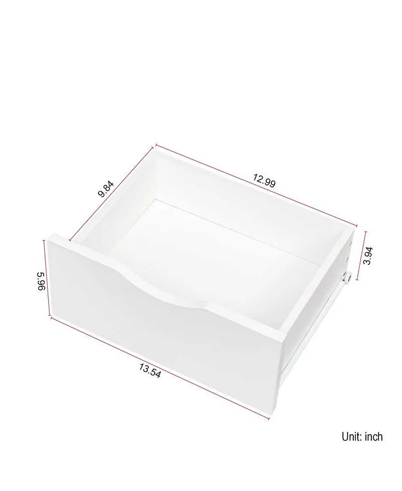 Streamdale Furniture Night Stand with Bookshelf, Night Stand with 2 Storage Drawers for Bedroom