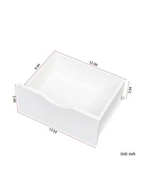 Streamdale Furniture Night Stand with Bookshelf, Night Stand with 2 Storage Drawers for Bedroom