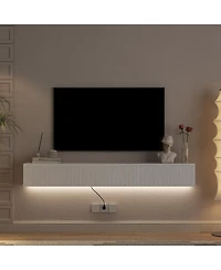 Streamdale Furniture Floating Tv Stand Wall Mounted Led 69" Modern Entertainment Center