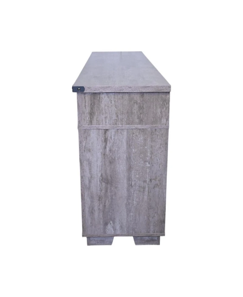 Streamdale Furniture 65" Led Tv Stand with Barn Door