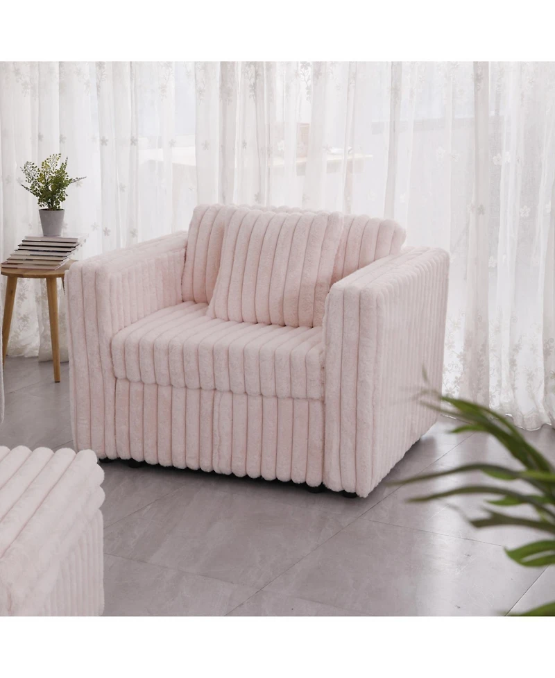 Streamdale Furniture Plush Modular Sofa Single - Light Pink