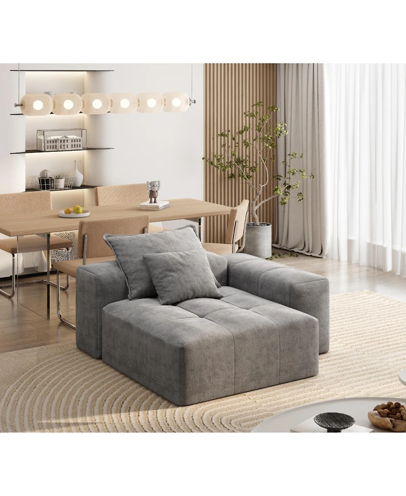 Streamdale Furniture Modern Chenille Modular Sectional Sofa with Pillows