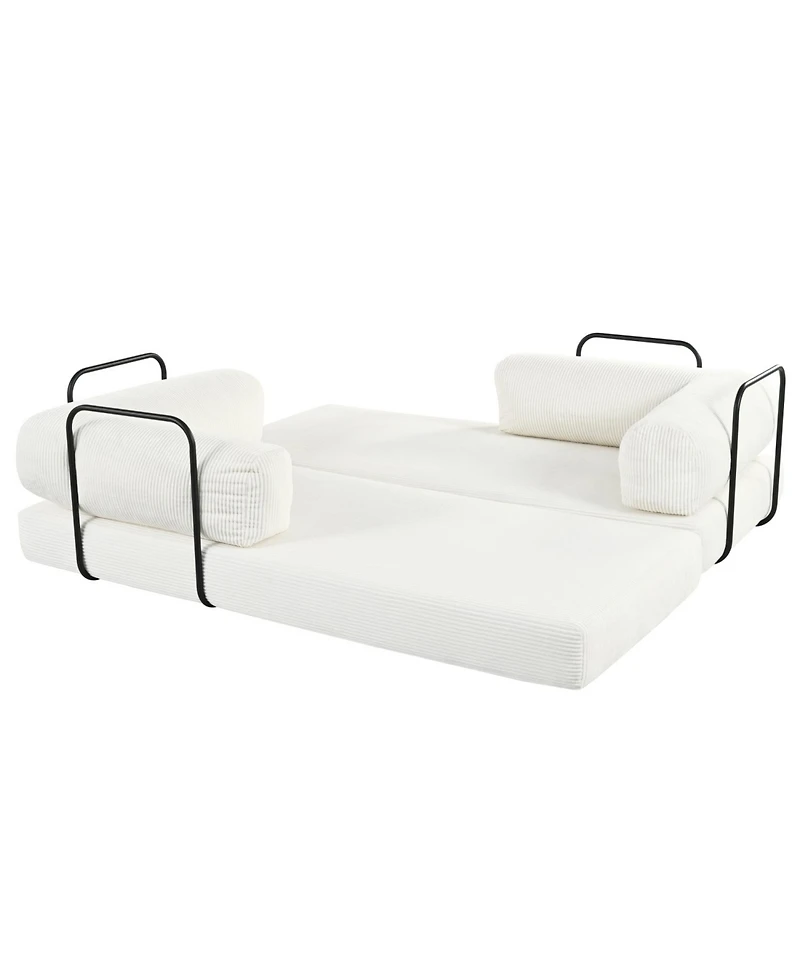 Streamdale Furniture Corduroy L-Shaped Modular Sofa Bed