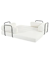 Streamdale Furniture Corduroy L-Shaped Modular Sofa Bed