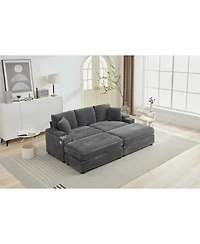 Streamdale Furniture Modular Sectional Sofa Bed Set w/ Storage