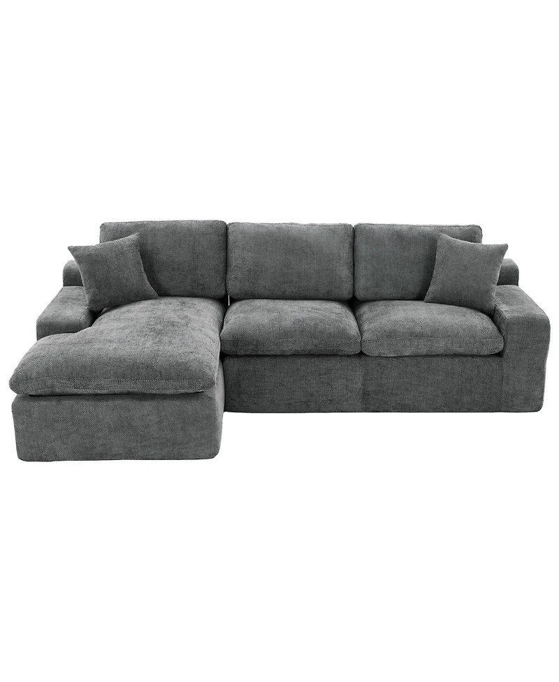 Streamdale Furniture Cloud Sectional Sofa 107.9" Grey