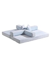 Streamdale Furniture Convertible Floor Sofa Bed with Pillow & Armrest