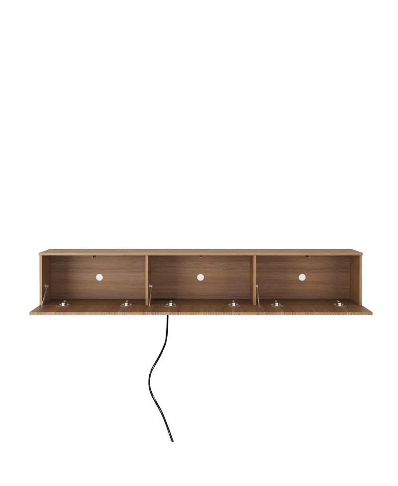 Streamdale Furniture Floating Tv Stand, Wall Mounted, Led, 69", for 55-65 Inch TVs