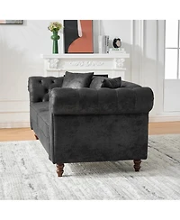 Streamdale Furniture 83" Chesterfield Tech Fabric Sofa