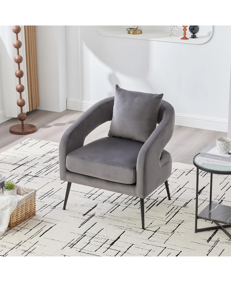 Streamdale Furniture Velvet Living Room Set- Loveseat & 2 Accent Chairs