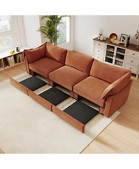 Streamdale Furniture 3-Seater Sofa with Storage Drawers