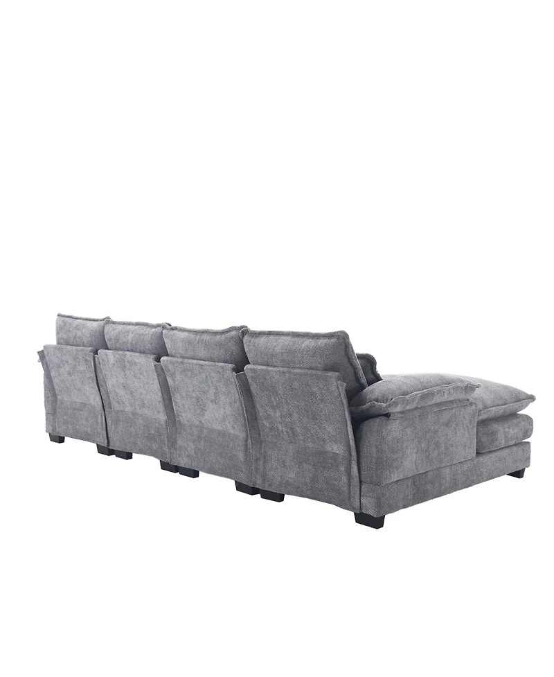 Streamdale Furniture Chenille U-Shaped Sofa (Oversized, 4-Seater)