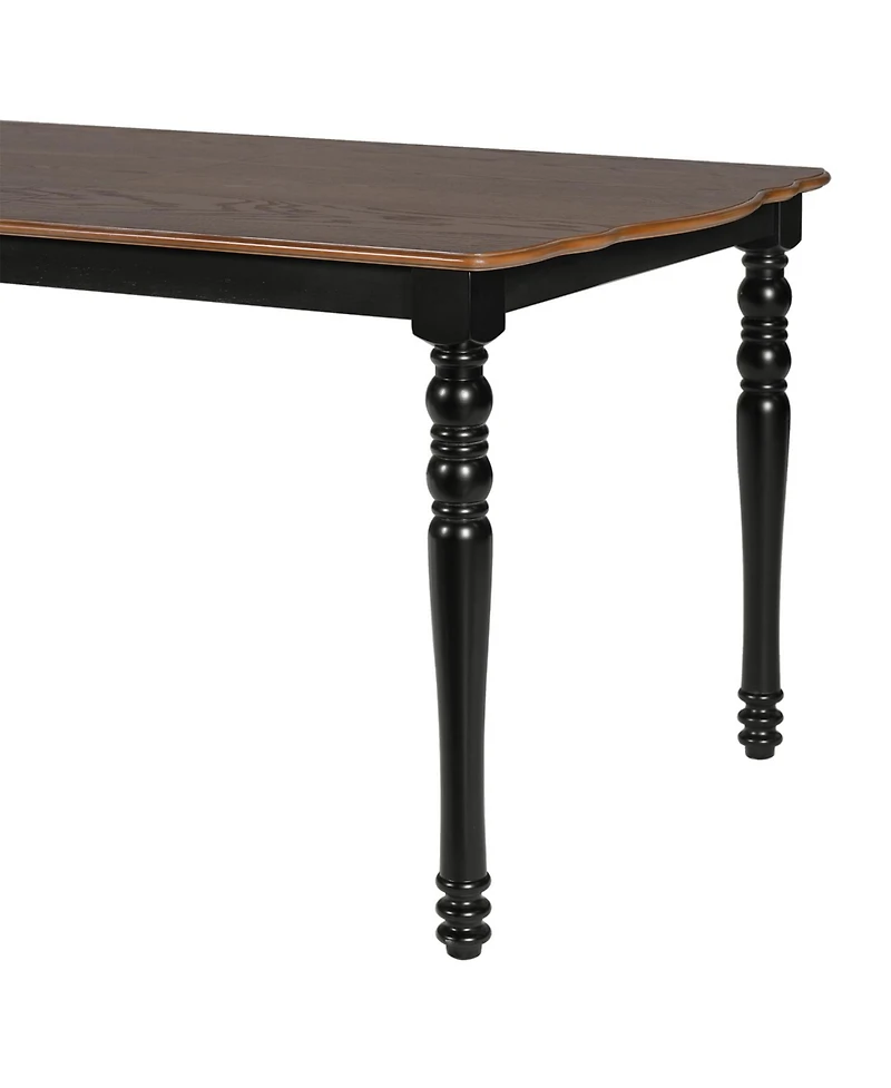 Streamdale Furniture Extendable Wood Dining Table Set with 6 Upholstered Chairs