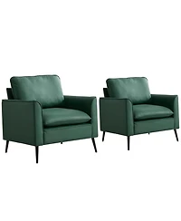 Streamdale Furniture Cat Paw Green Leather Sofa & Chair Set