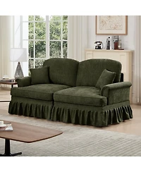 Streamdale Furniture Mid Century Chenille Loveseat Sofa with Flared Arms