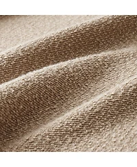 Streamdale Boucle Loveseat Sofa with Ottoman & Shell Armrests - Coffee