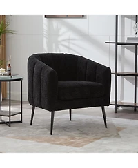 Streamdale Furniture Streamdale Chenille Sofa Set- Loveseat, 2 Chairs, Metal Legs