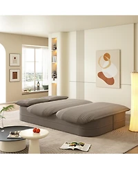 Streamdale Furniture 78.7" Modern Foldable Sofa Bed with Blanket & Pillows