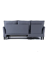 Streamdale Furniture L-Shaped Reversible Sectional Sofa w/ Storage - Dark Grey
