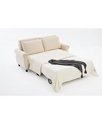 Streamdale Furniture Sleeper Sofa Bed, Pull Out Couch, 2-Seater Linen Convertible Sofa