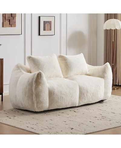 Streamdale Furniture Giant Bean Bag Couch, Ultra Soft Fluffy Loveseat Sofa