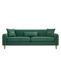 Streamdale Furniture Modern Plush 3-Seater Sofa with Pillows & Metal Legs