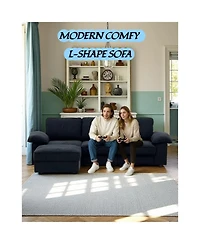 Streamdale Furniture L-Shaped Sectional Sofa with Hidden Storage