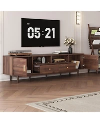 Streamdale Furniture 76" Tv Stand with Drawers for Living Room/Bedroom Modern Chic Entertainment Center