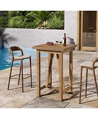 Tribesigns Bar Table, 39.4" Tall Counter Height Pub Table for Cocktail Coffee Bistro, Farmhouse Square High Top Desk