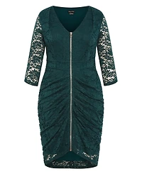 City Chic Plus Lacey Zip Dress
