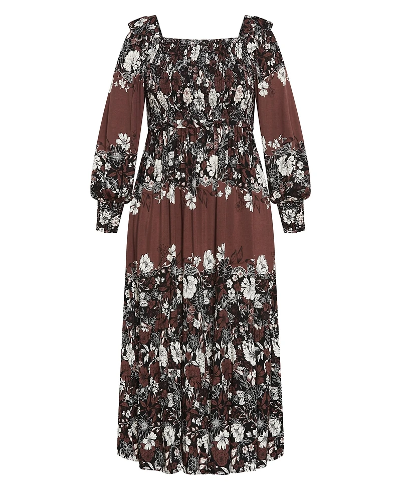 City Chic Women's Sadie Placement Dress