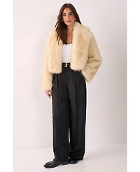 Nasty Gal Women's Tipped Faux Fur Crop Jacket