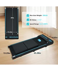 Ksports Under Desk Walking Pad Classic Treadmill with Wheels and Remote, 2.5 Hp