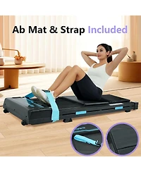 Ksports Under Desk Walking Pad Treadmill with Manual Incline and Wheels, 2.5 Hp