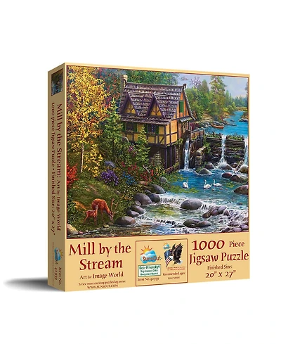 SunsOut Mill by the Stream 1000 piece Jigsaw Puzzle for Adults