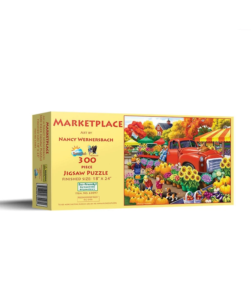 SunsOut Marketplace 300 piece Jigsaw Puzzle for Adults
