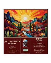 SunsOut Southwestern Sunrise 550 piece Jigsaw Puzzle for Adults