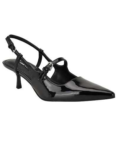 Nine West Women's Amayo Buckle Straps Slingback Dress Pumps