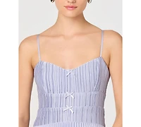 Astr the Label Women's Sweetheart Neck Pleated A-Line Midi Dress