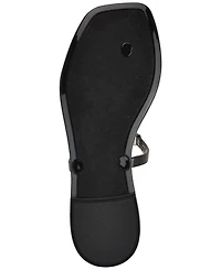 Calvin Klein Women's Ellye Logo T-Strap Flat Slip-On Sandals