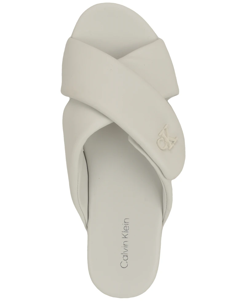 Calvin Klein Women's Renley Criss-Cross Slip-On Flat Sandals