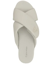 Calvin Klein Women's Renley Criss-Cross Slip-On Flat Sandals