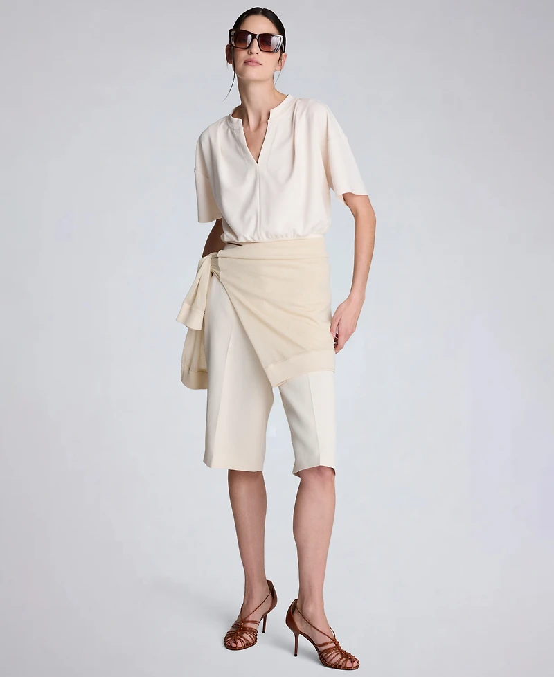 Kenneth Cole Women's Crewneck Crop Top