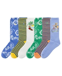 Polo Ralph Lauren Men's Printed Crew Socks, 6-Pack