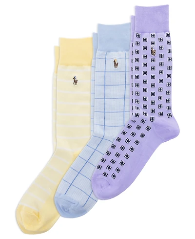 Polo Ralph Lauren Men's Foulard Slack Crew Socks, 3-Pack