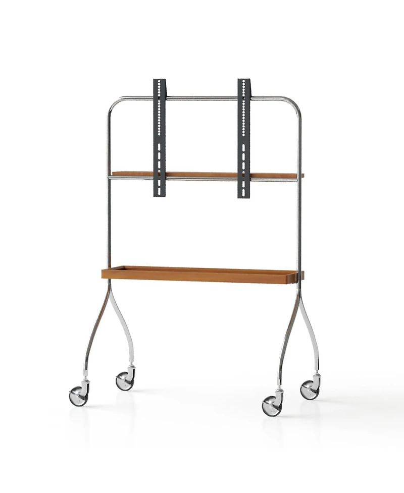 Streamdale Furniture Antique Brown Movable Tv Stand