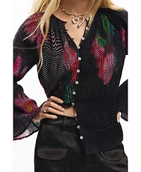 Desigual Women's Pixelated flower blouse