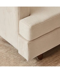 Streamdale Furniture Corduroy 6-Seater Modular Sectional Sofa (Beige)