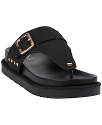 Gc Shoes Women's Buckle Detail Slip-On Flat Sandals